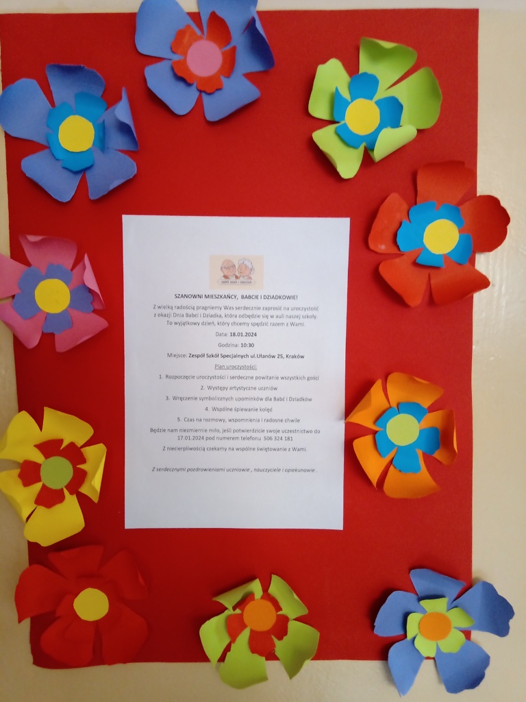 ZAPROSZENIE NA DZIEŃ BABCI I DZIADKA ZAPROSZENIE NA DZIEŃ BABCI I DZIADKA