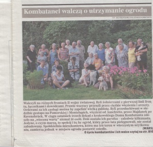 3. Kombatanci walczą o utrzymanie ogrodu-Dziennik Polski Kronika Krakowska 2011